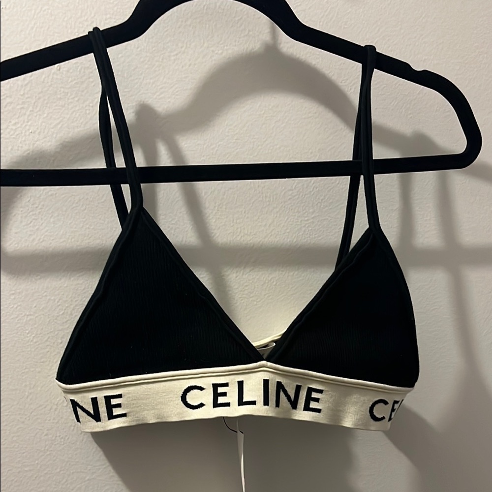 Celine Black and White Bra Top